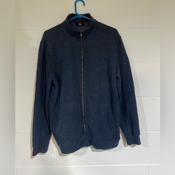 Calvin Klein zip up navy blue men’s large - Picture 1 of 3